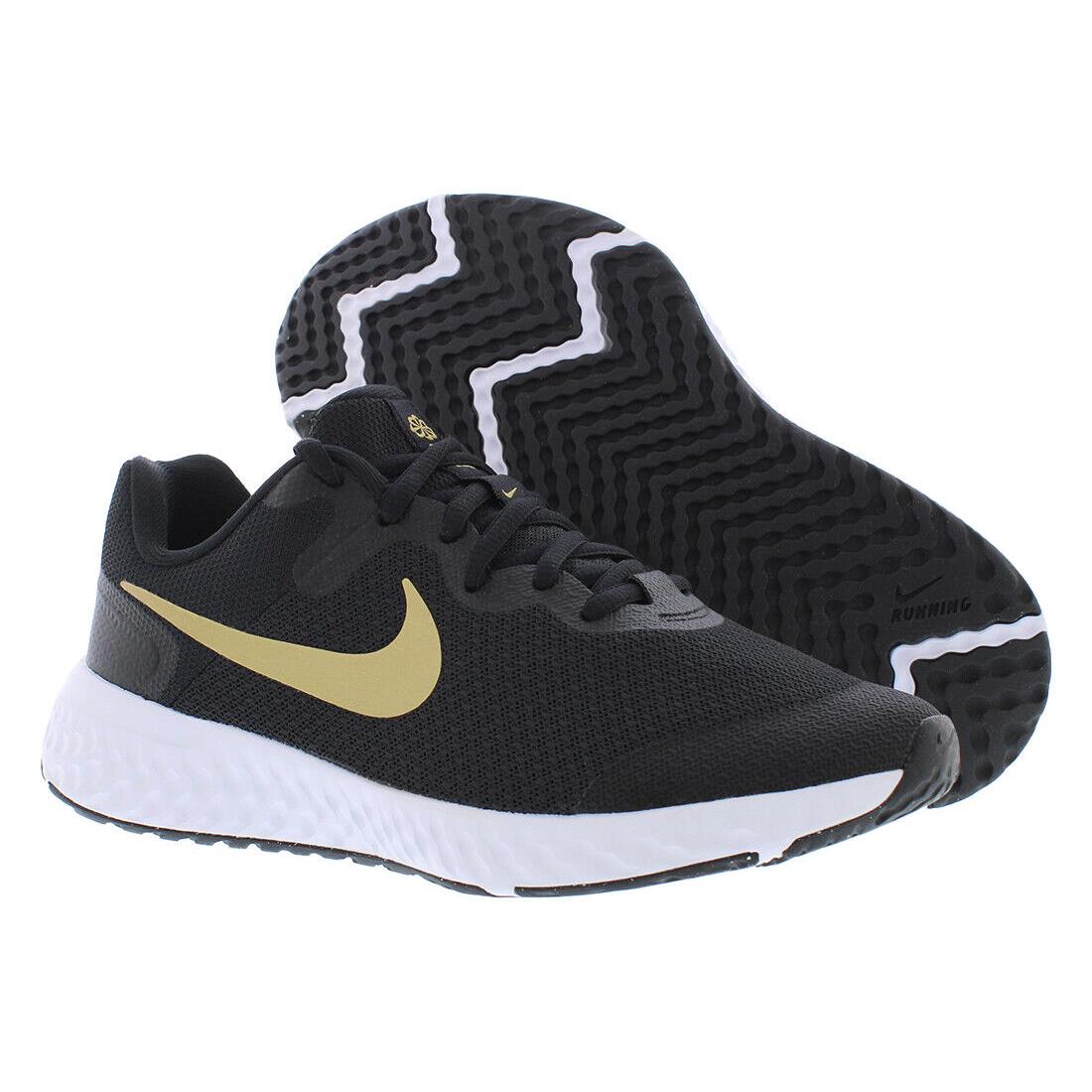 Nike Revolution 6 NN 4E Extra Wide GS Boys Shoes Size 4 Color: Black/metallic - Black, Main: Black