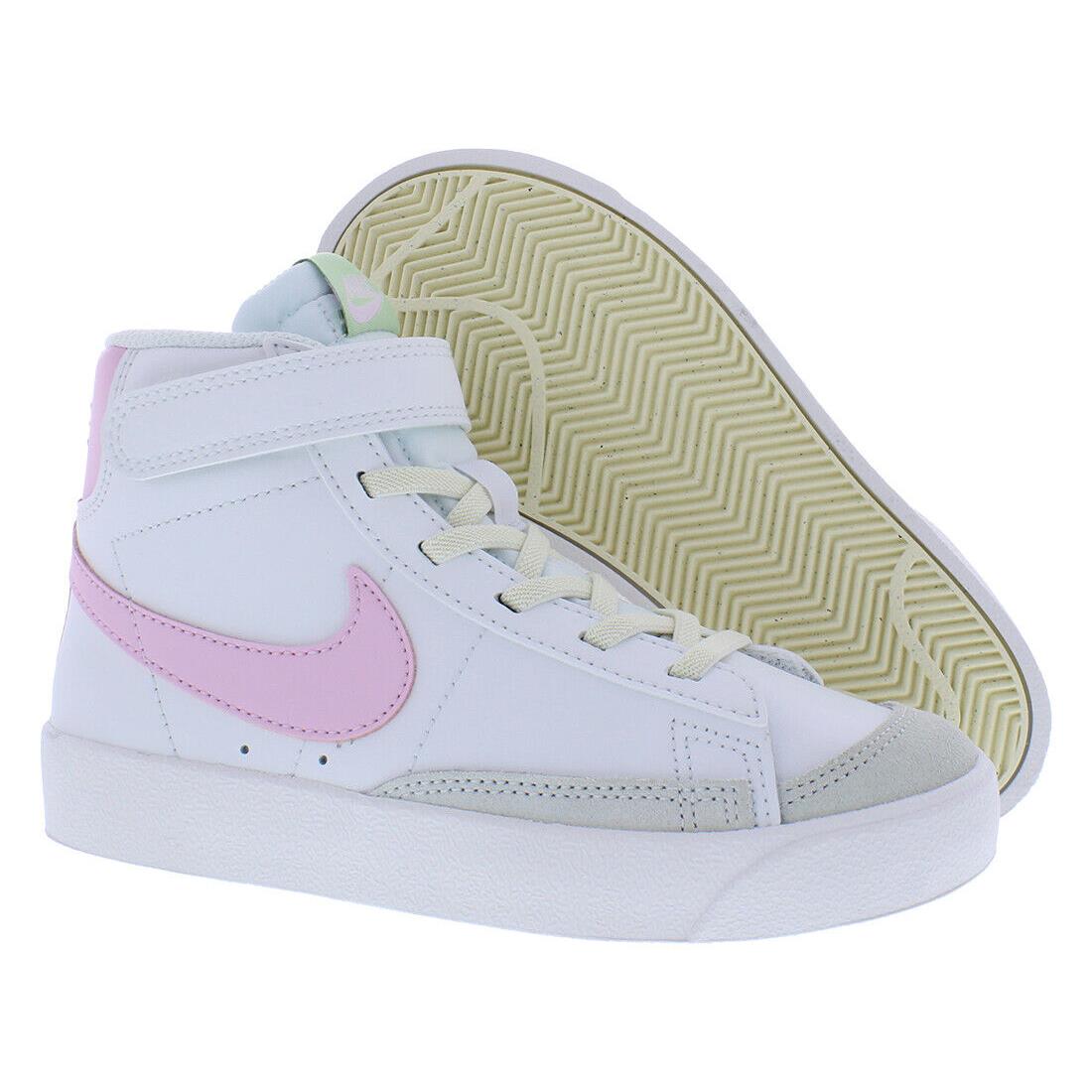 Nike Blazer Mid 77 PS Girls Shoes Size 11 Color: White/pink