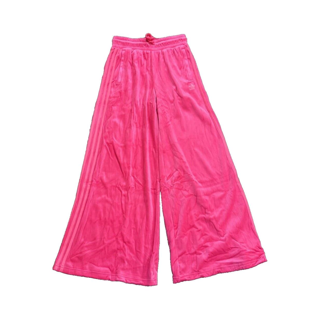 Adidas Jeremy Scott Track Pants Womens Small Pink Velour Track Pants H50963