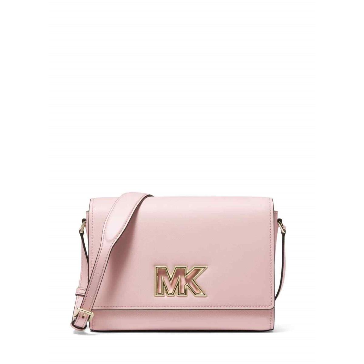 Michael Kors Mimi Medium Leather MK Signature Logo Flap Messenger Crossbody