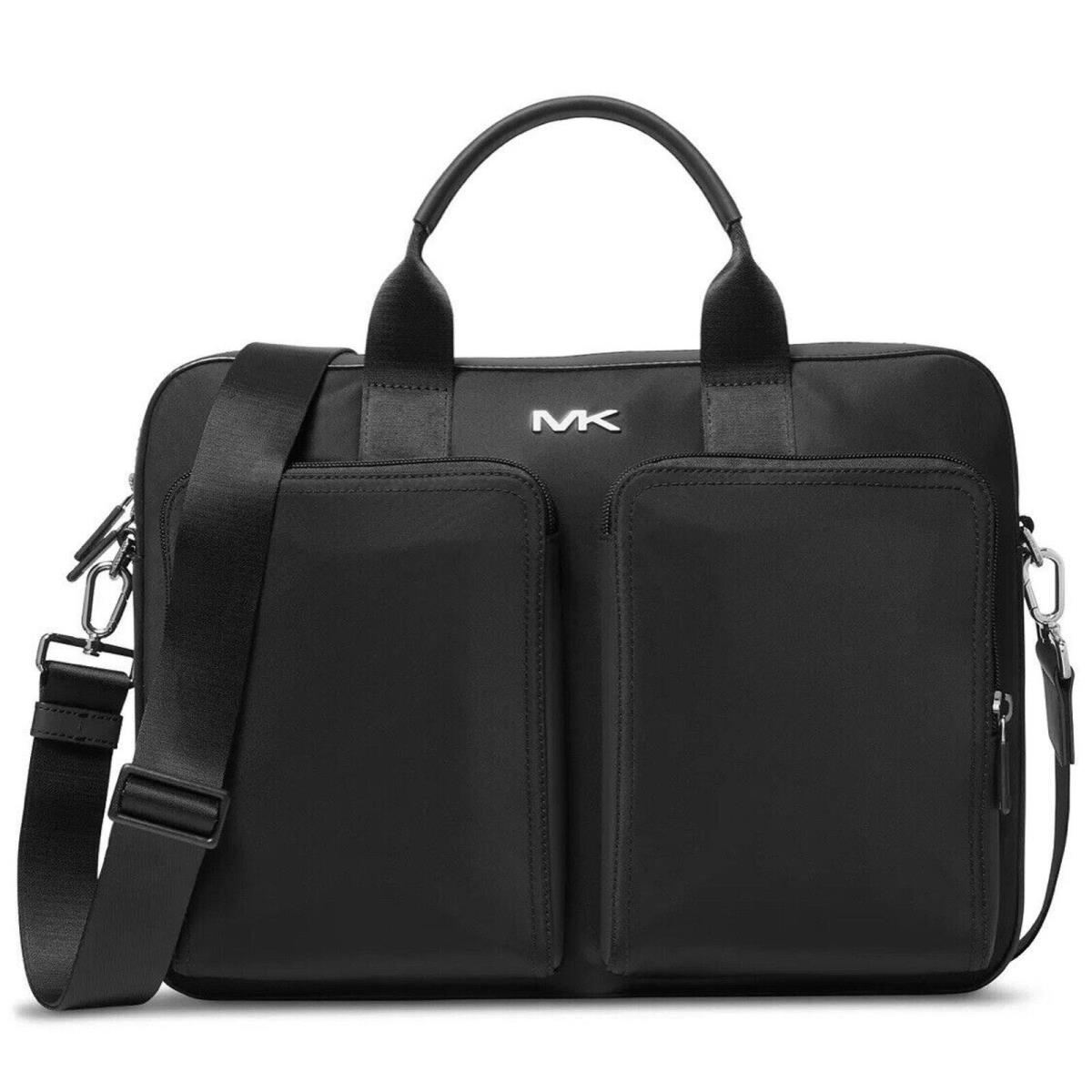 Michael Kors Men`s Utility Pocket Logo Briefcase Black