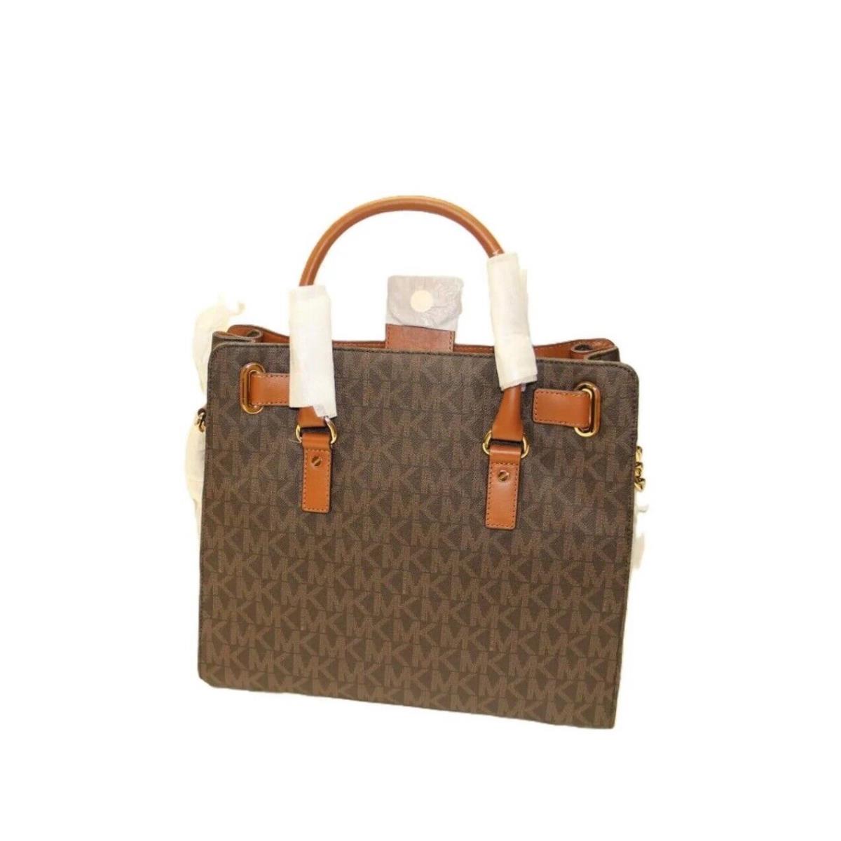 Michael Kors Large Hamilton Tote Signature MK Brown Bag