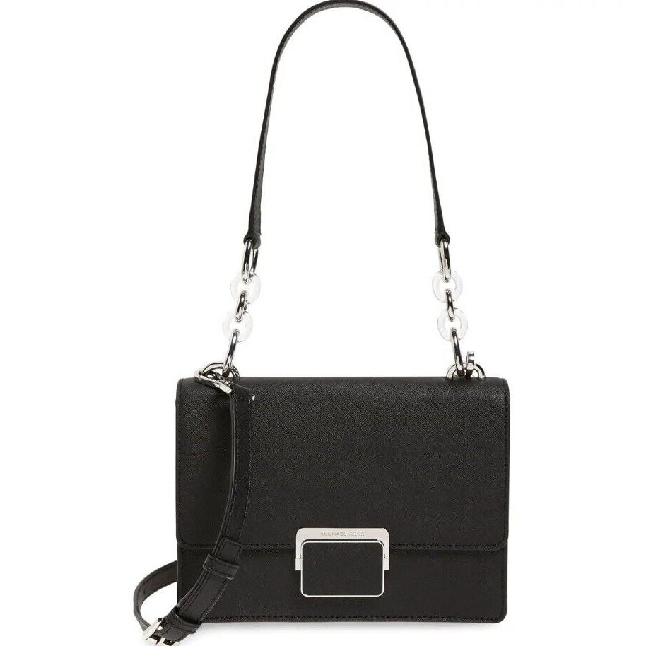 Michael Kors Black Leather Flap Shoulder Hand Bag Tote