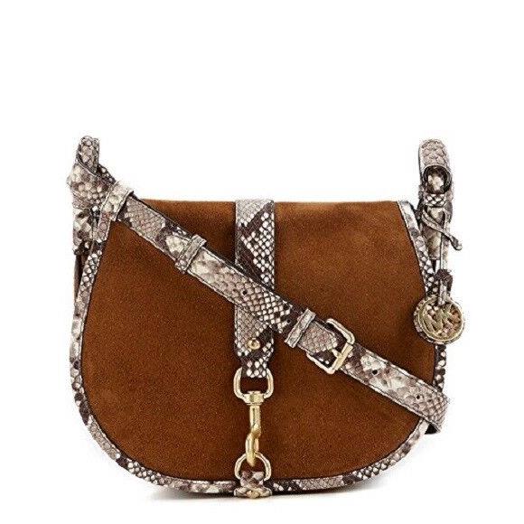 Kors Women`s Jamie Large Saddle Bag Dark Caramel