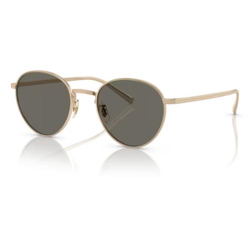 Oliver Peoples 0OV1336ST Rhydian 5035R5 Gold Carbon Grey Round Men`s Sunglasses