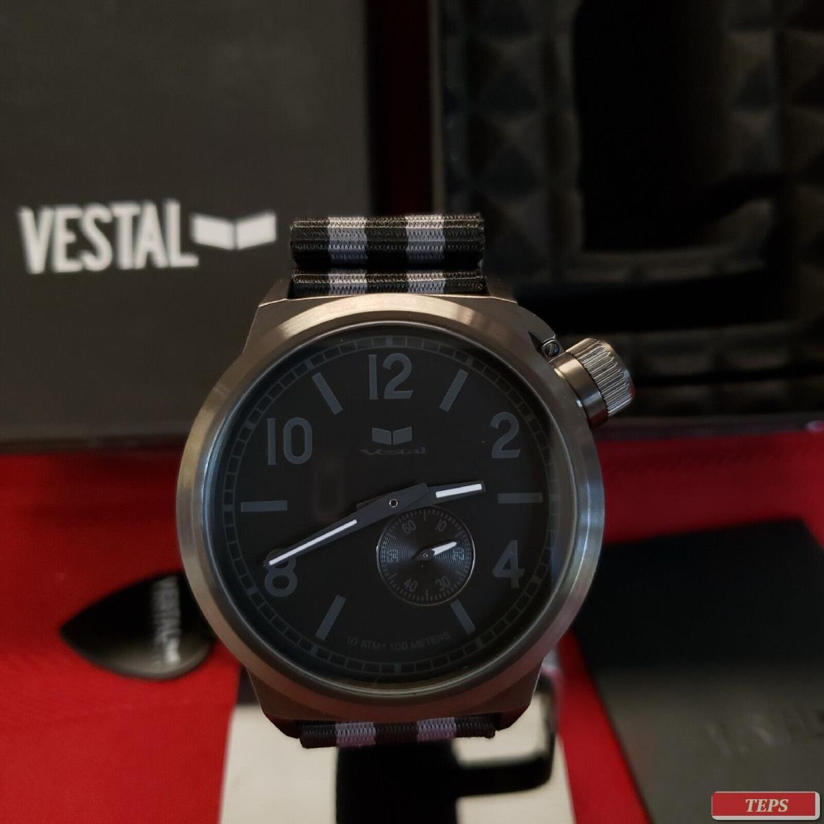 Vestal Canteen Black Grey 100M Analog Japanese Movement