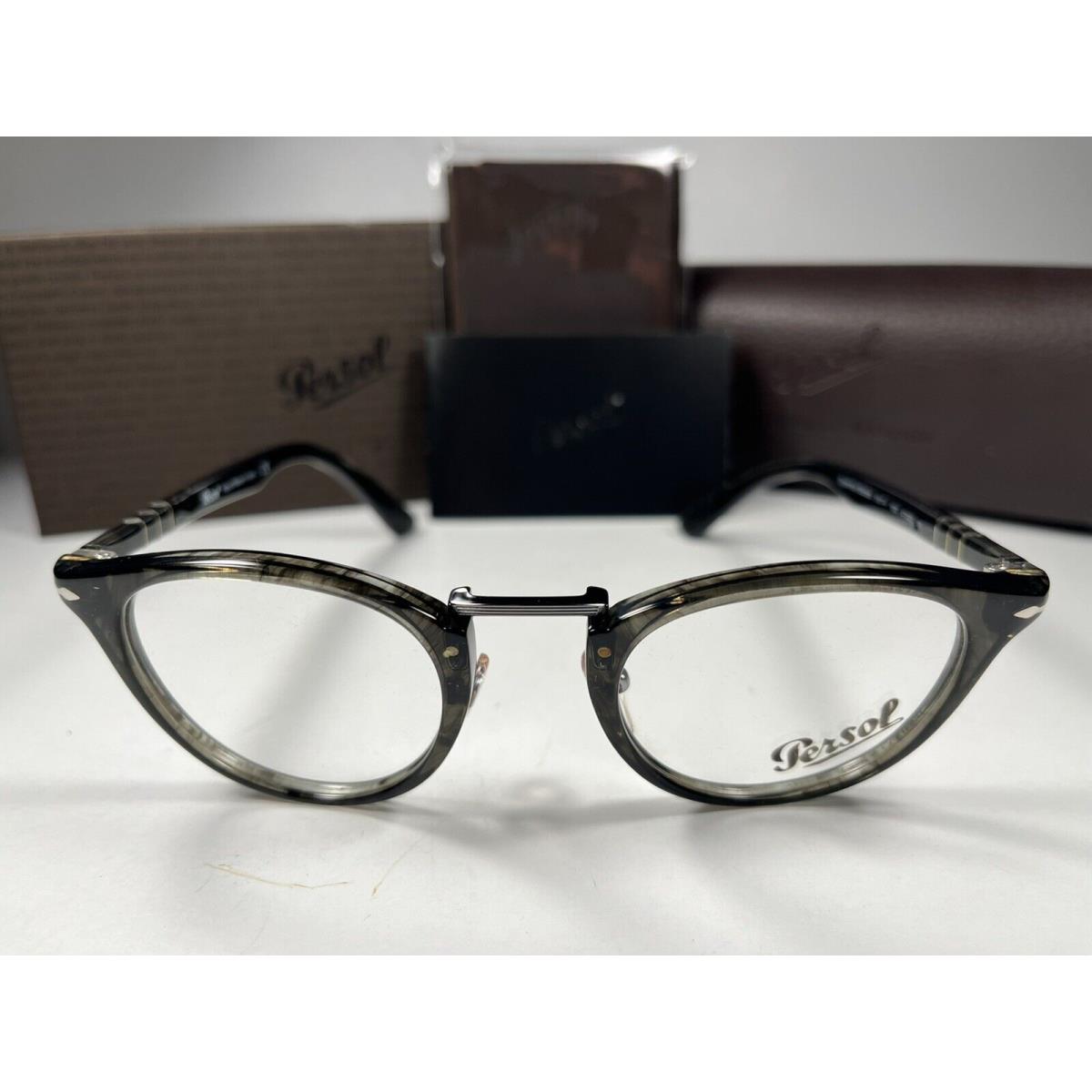 Persol 3107-V Eyeglasses 1020 Grey Frames Typewriter Edition Case