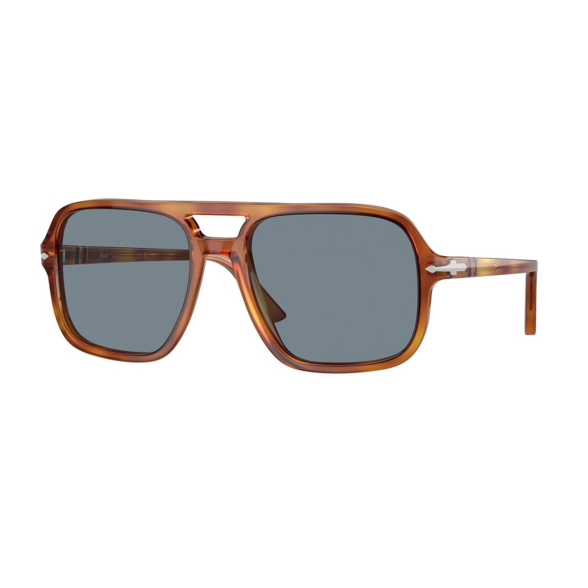 Persol PO3328S 96 56 Terra Di Siena Light Blue 55 mm Men`s Sunglasses