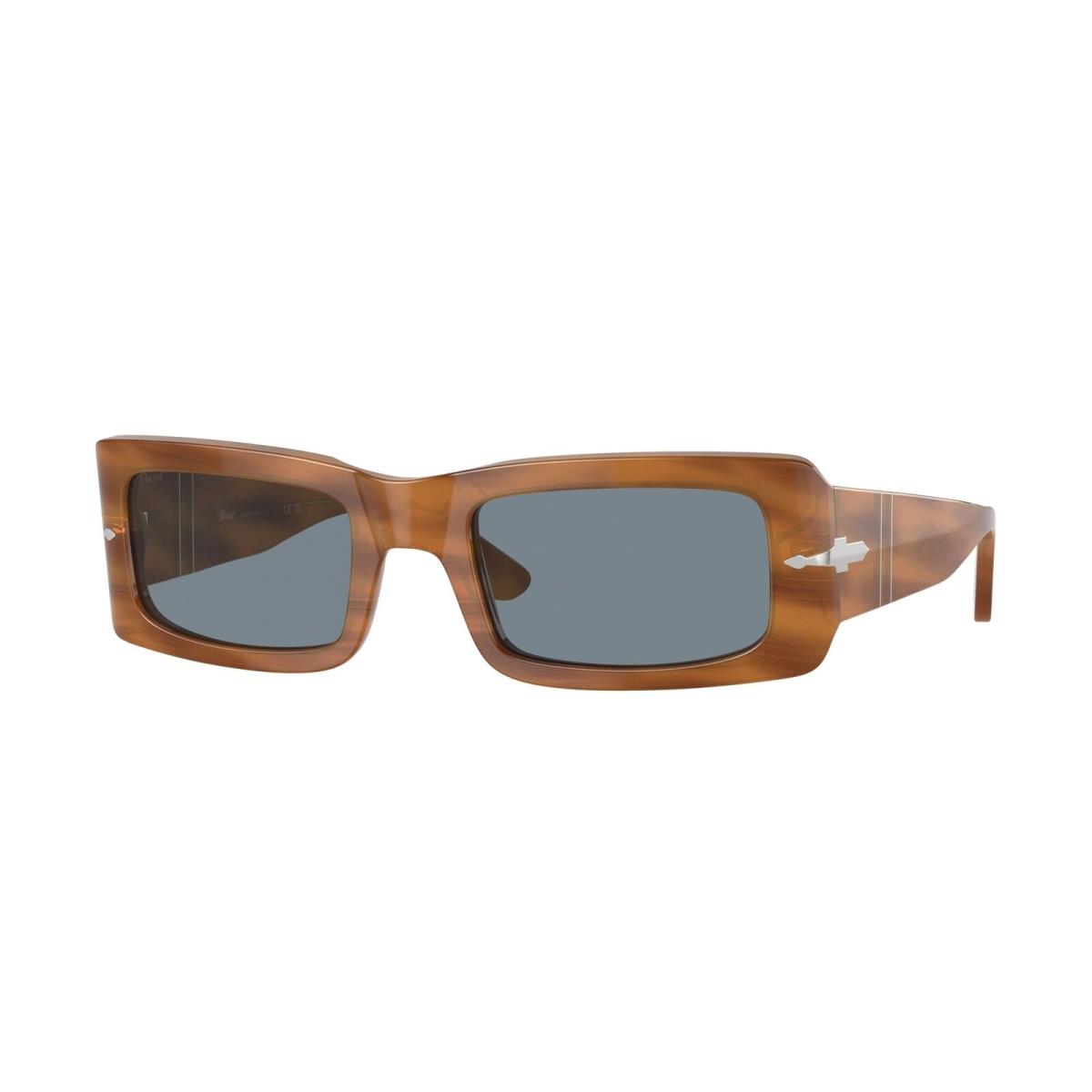 Persol PO3332S 960 56 Francis Striped Brown Light Blue 54 mm Unisex Sunglasses