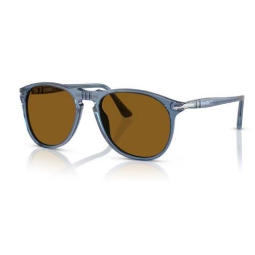 Persol 0PO9649S 121833 Transparent Navy / Crystal Brown Oval Men`s Sunglasses