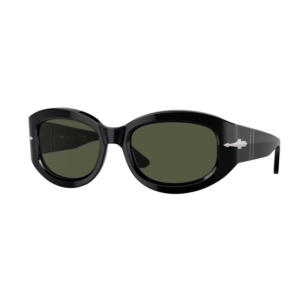 Persol PO3335S 95 31 Black Green 56 mm Unisex Sunglasses