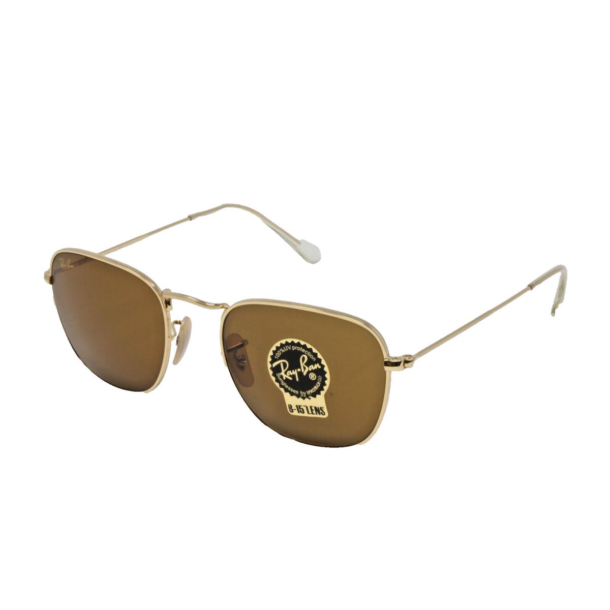 Persol Ray Ban Sunglasses Men`s Frank RB3857 919633 Legend Gold 51mm Brown Lens