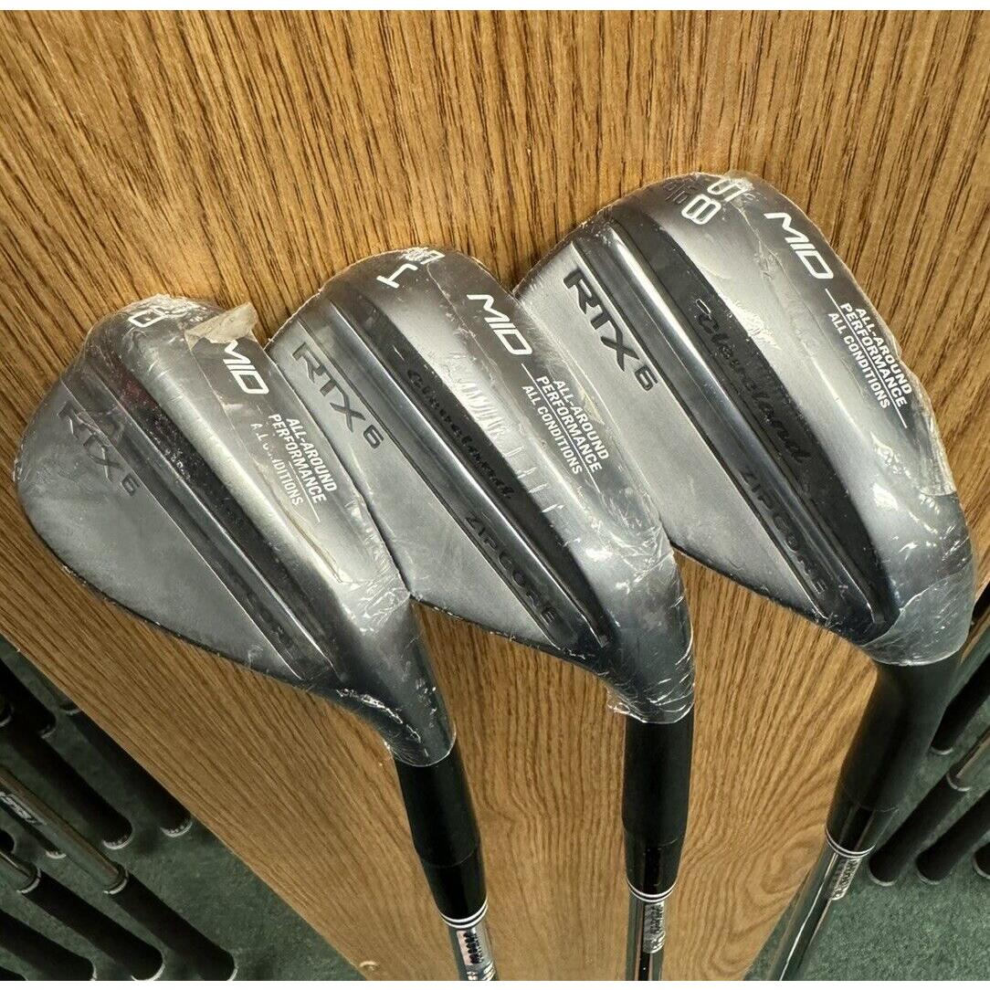 Cleveland RTX6 Black 50 54 58 Wedge Set - All Mid Bounce