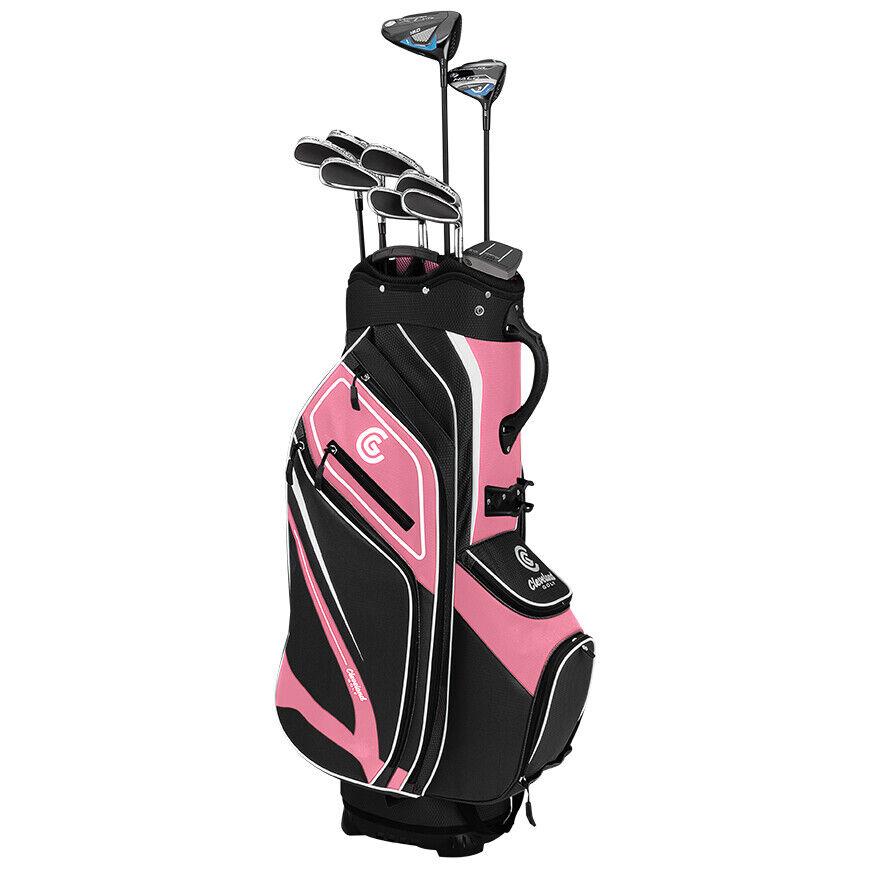 Cleveland Golf Launcher Max Complete Package Women`s 10 Club Set Pink Black Cart