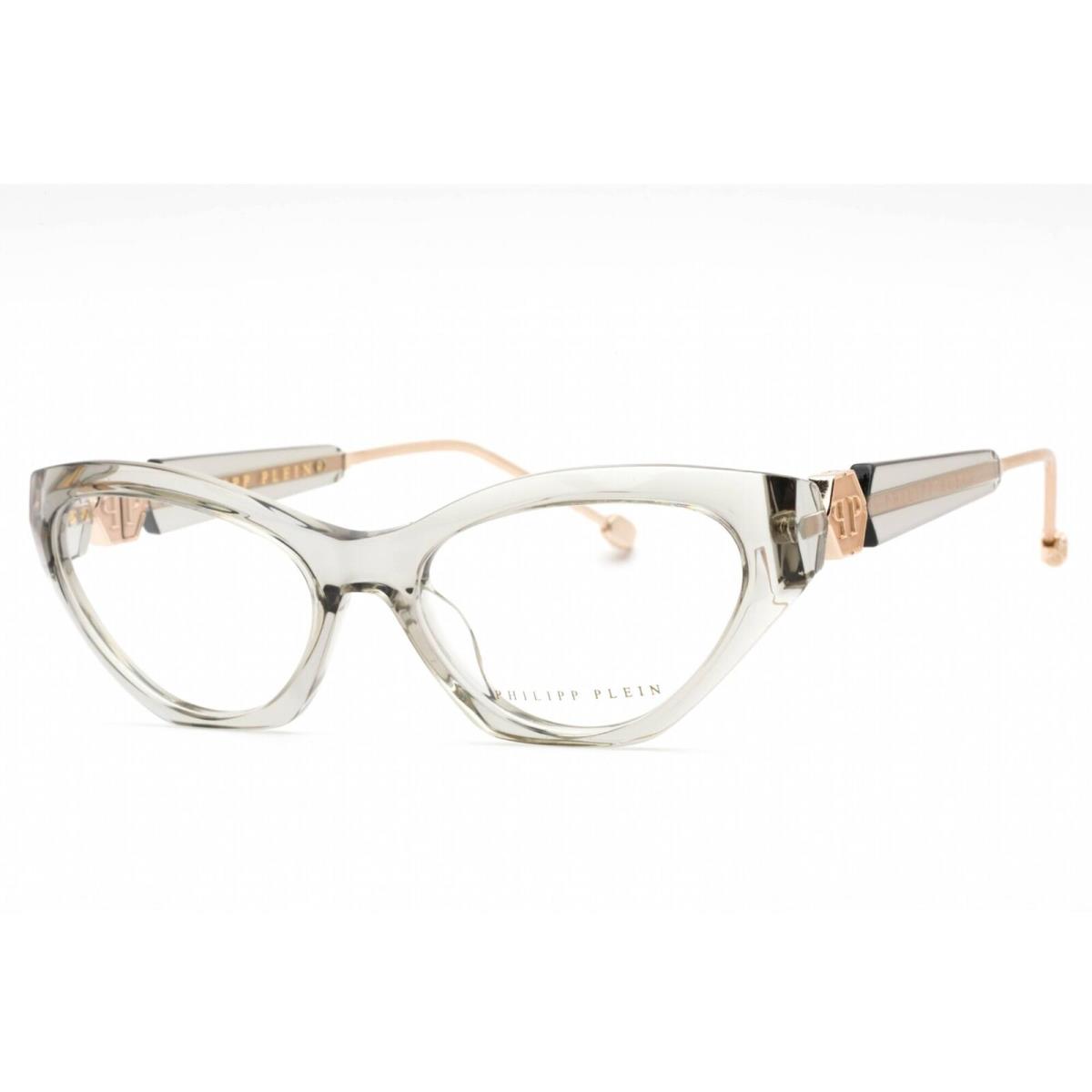 Philipp Plein Women`s Eyeglasses Transparent Grey Plastic Frame VPP069S 03GU