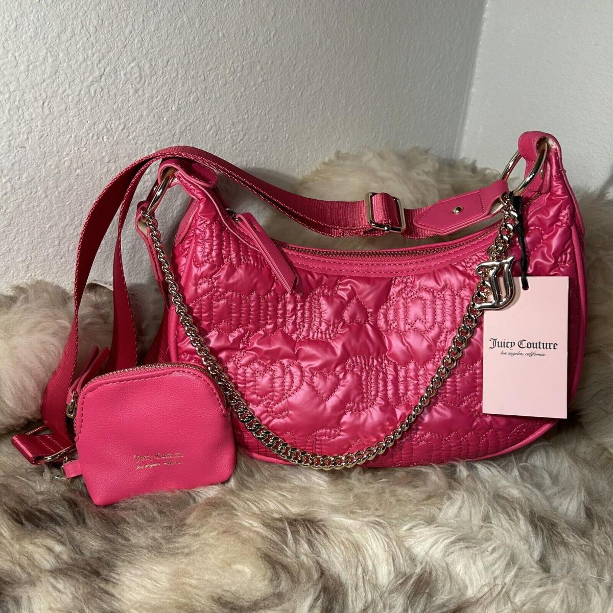 Juicy Couture Puff Halfmoon Crossbody - Pink Flash