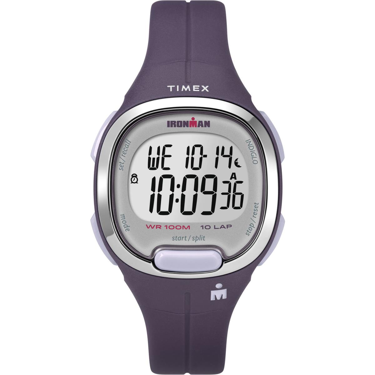 Timex TW5M19700 Women`s Ironman Transit Essential 10 Purple Resin Strap Watch