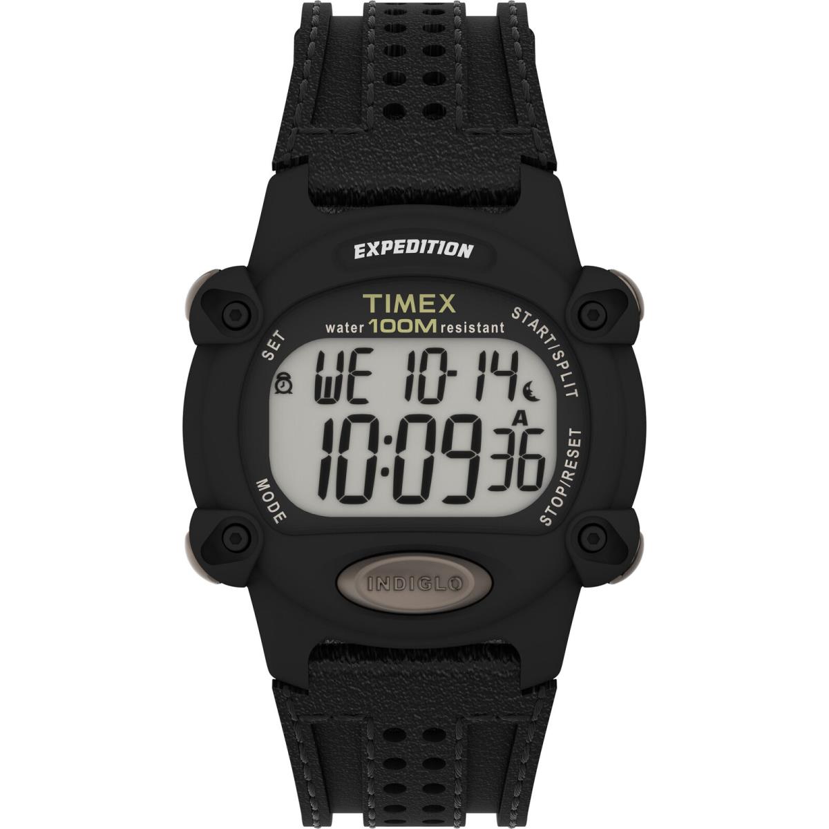 Timex TW4B20400 Expedition Chrono-alarm-timer 39mm Leather Strap Watch