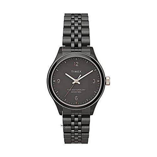 Timex Waterbury TW2T74900 Women`s Quartz Watch 34mm Case SS Band - Dial: Gray, Band: Gray, Bezel: Gray