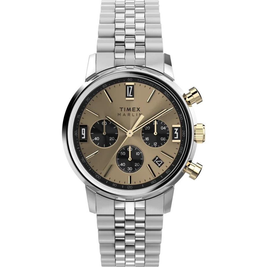 Timex Marlin Chronograph Tachymeter 40MM Stainless Steel Watch TW2W60100