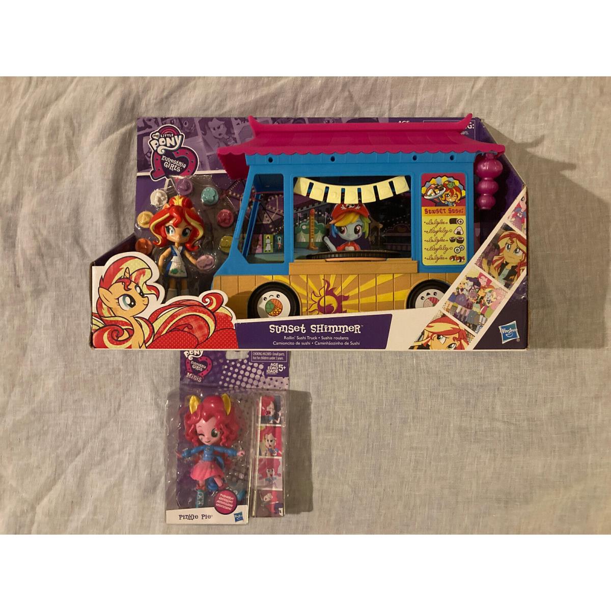 My Little Pony Equestria Girls Sunset Shimmer Sushi Truck + Pinkie Pie Pep Rally