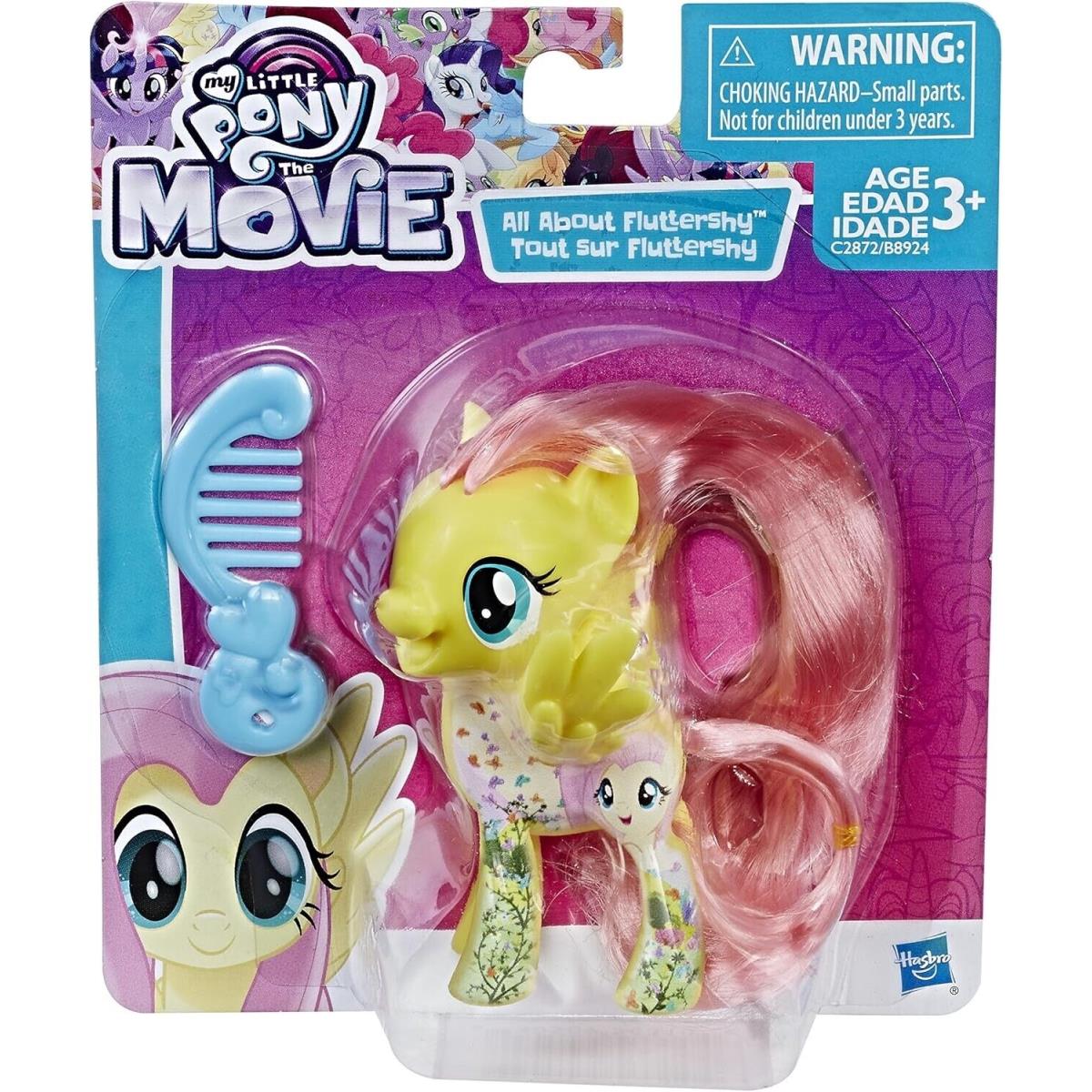 My Little Pony The Movie All About Fluttershy Figure with Comb Yellow and Pink