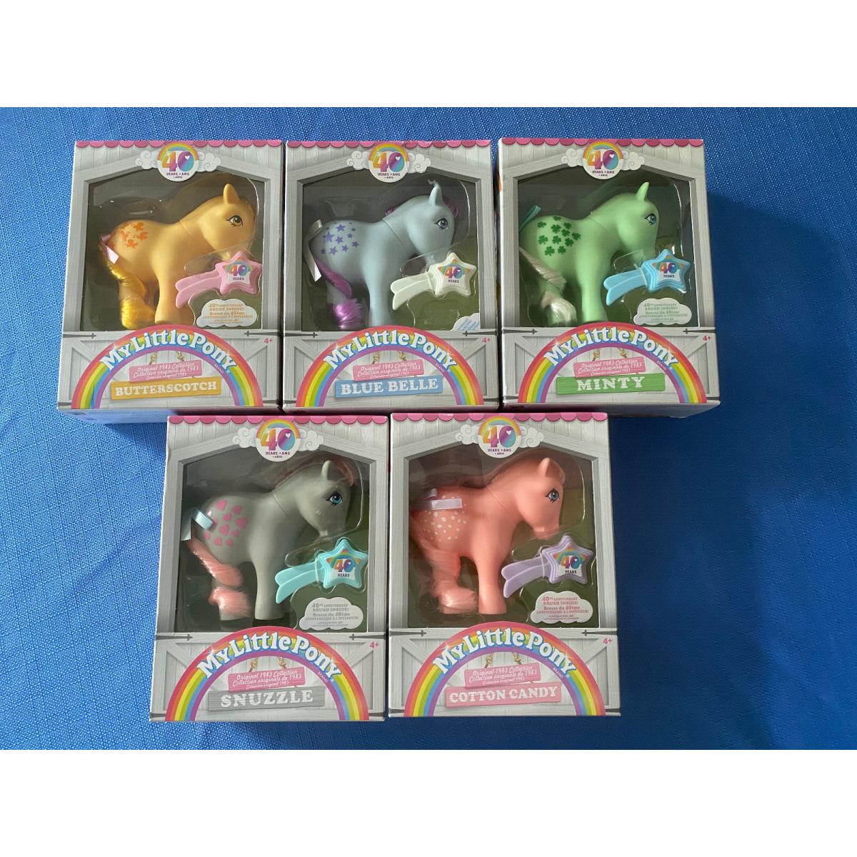 Set of 5 - 40th Anniversary My Little Pony`s