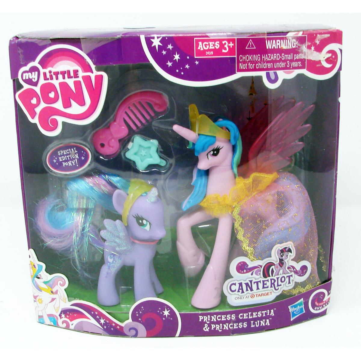 My Little Pony Canterlot Princess Celestia Luna Rare Target Ex 2010 Box Damage