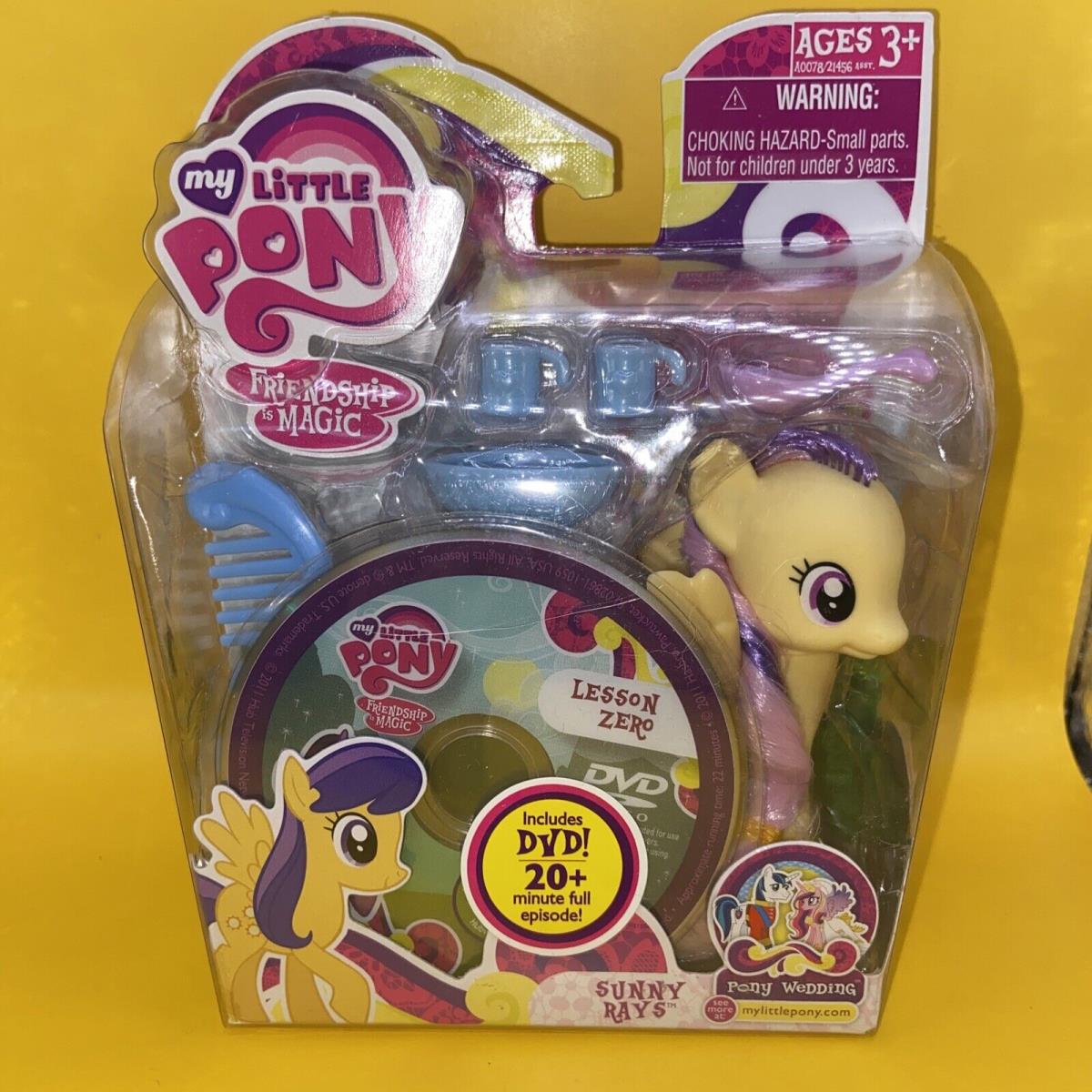 My Little Pony Friendship is Magic Brushable 2011 Sunny Rays Pony Wedding W/dvd