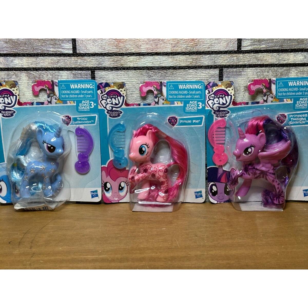 My Little Pony Friendship Is Magic 3x Lot Trixie Pinkie Pie Twilight Sparkle