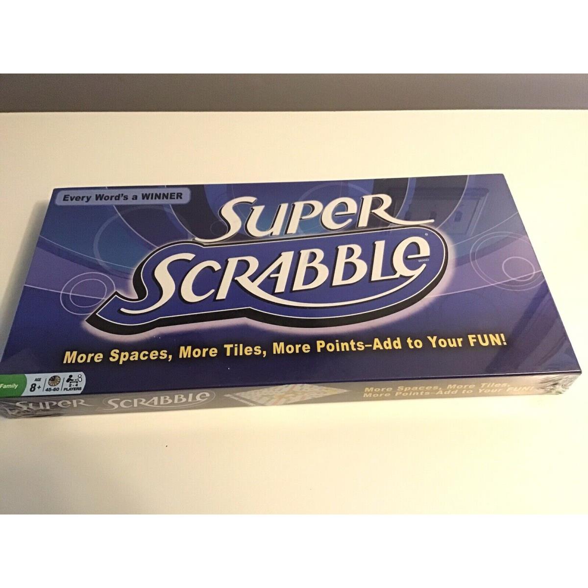 Super Scrabble 2011 Board Game 200 Wood Letter Tiles 441 Spaces