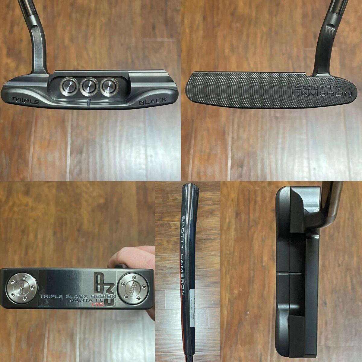 Scotty Cameron B3 Triple Black Ltd Santa Fe Putter W/ HC - - 34