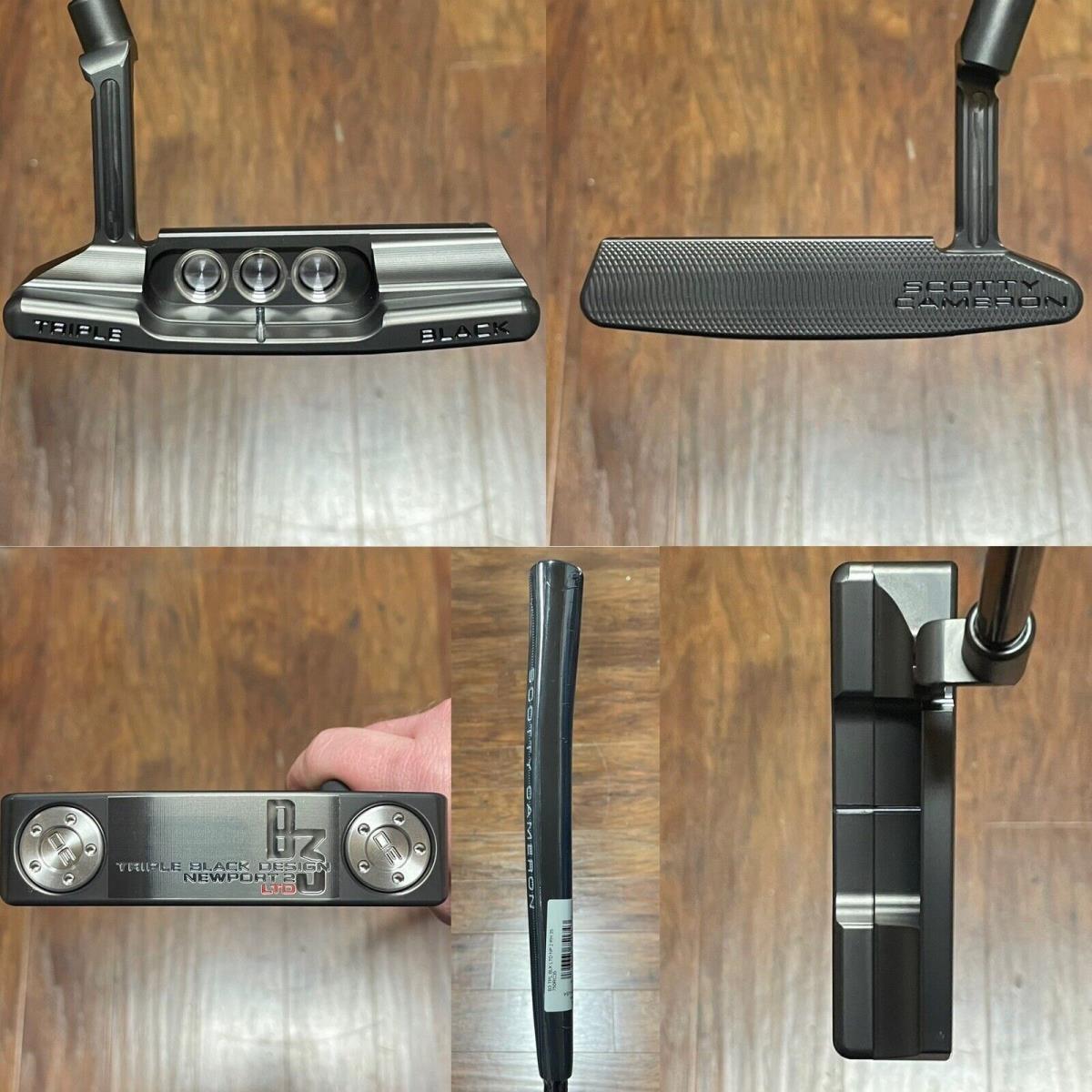 Scotty Cameron B3 Triple Black Ltd Newport 2 Putter W/ Cover - - 35