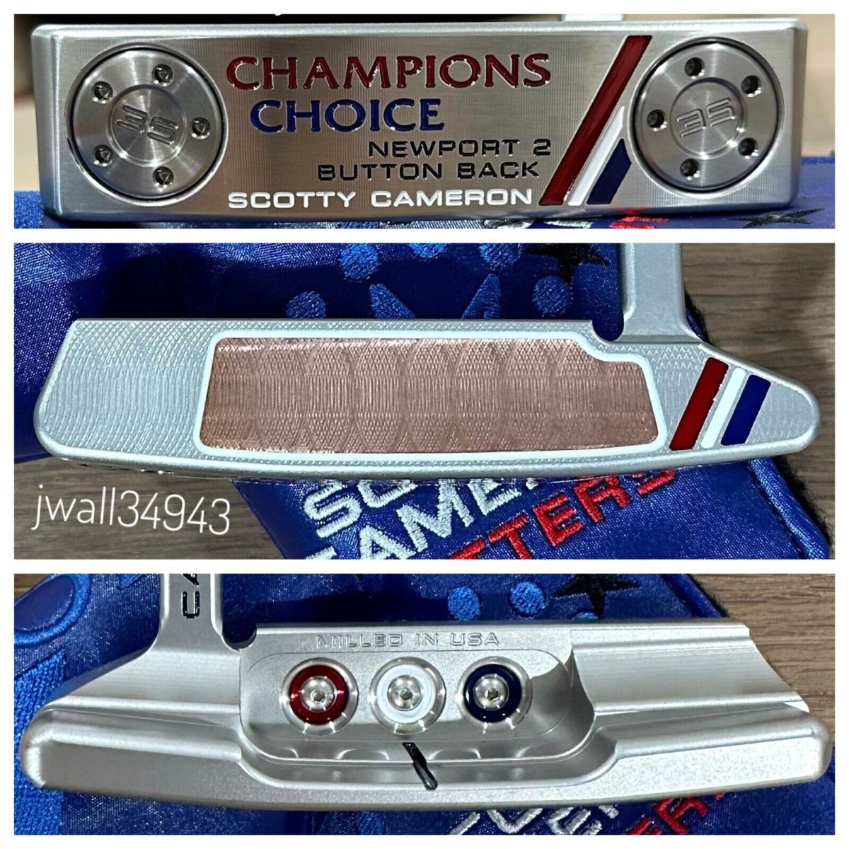 Scotty Cameron Champions Choice Newport 2 Button Back Golf Putter RH 34 Inches