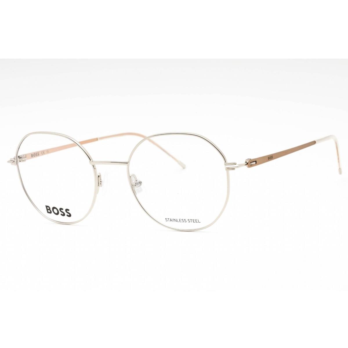 Hugo Boss Women`s Eyeglasses Palladium Gold Metal Round Frame Boss 1463 0TNG 00