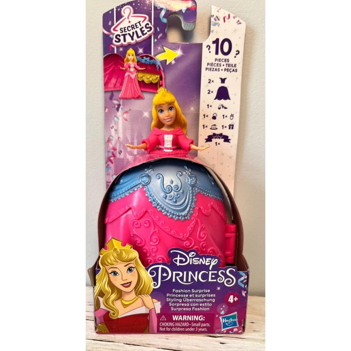 Disney Princess Fashion Doll Surprise Secret Styles 10 Pieces Aurora