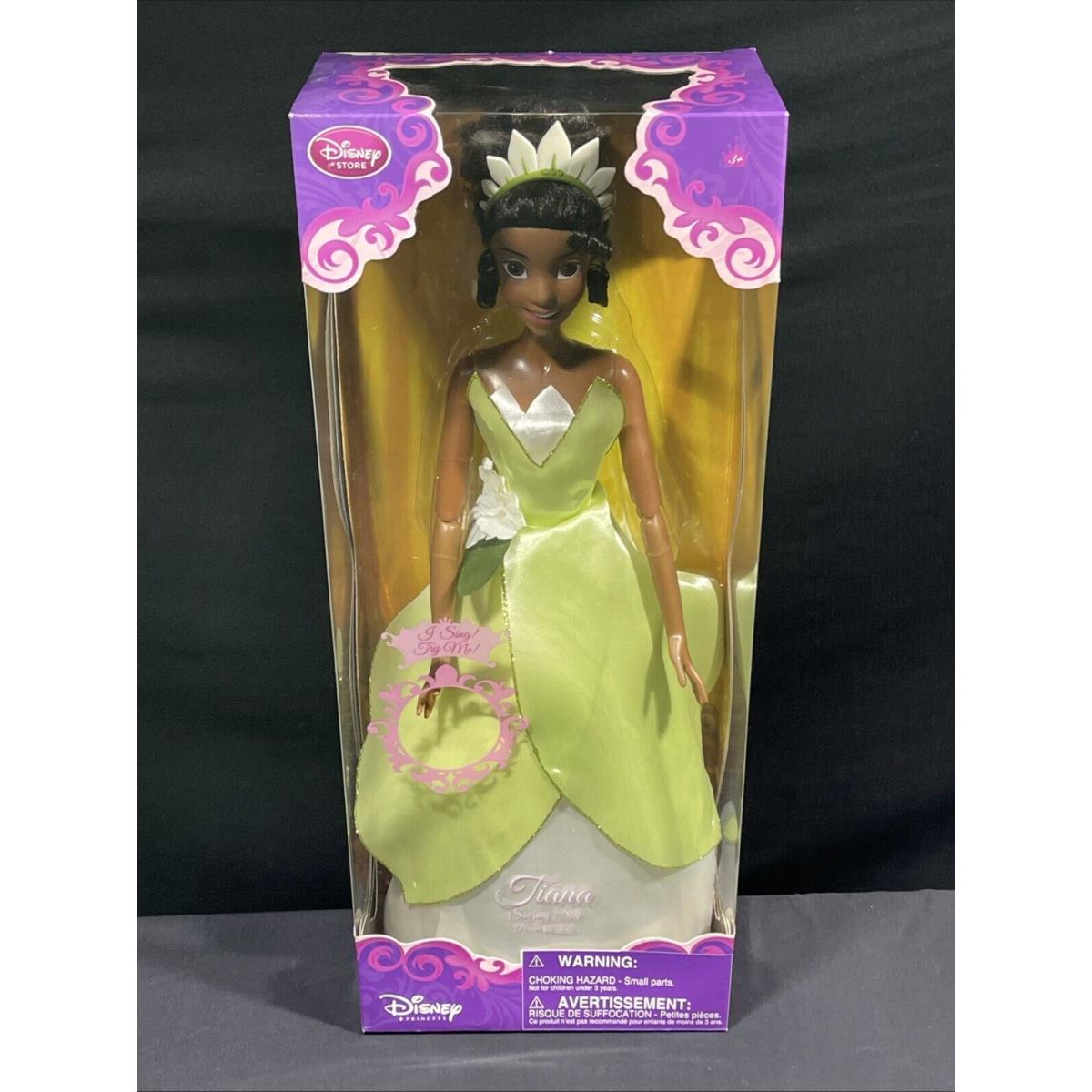 Disney Store Exclusive Tiana 17 Singing Doll Princess and The Frog