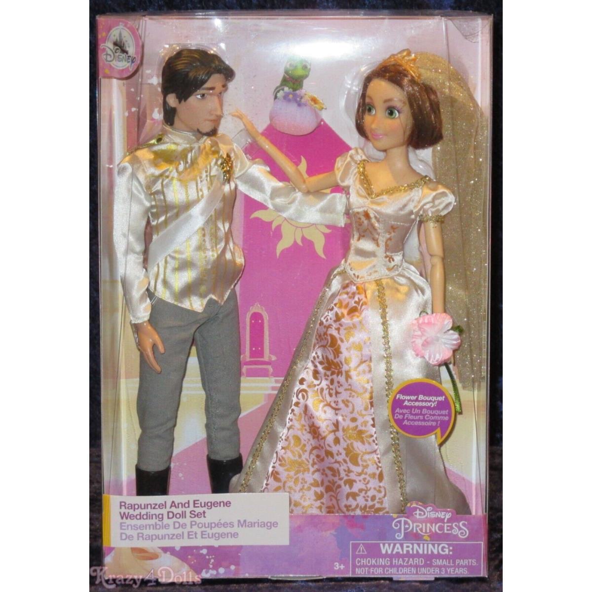 Disney Classic Doll Rapunzel and Eugene Flynn Ryder Tangled Wedding Set