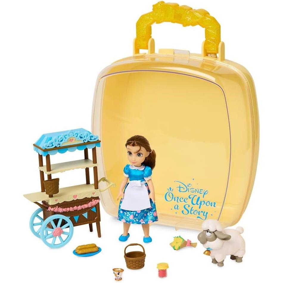 Disney Once Upon a Story Beauty and The Beast Princess Belle Mini Doll Playset