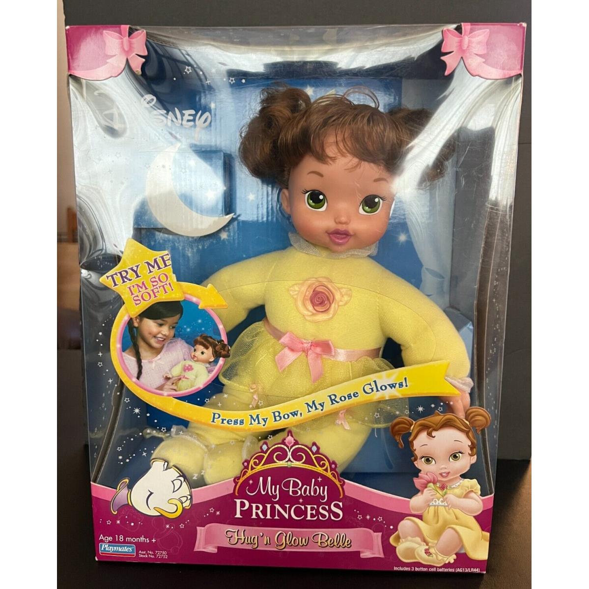 My Baby Princess Disney Hug n Glow Belle Beauty and The Beast Doll 2006