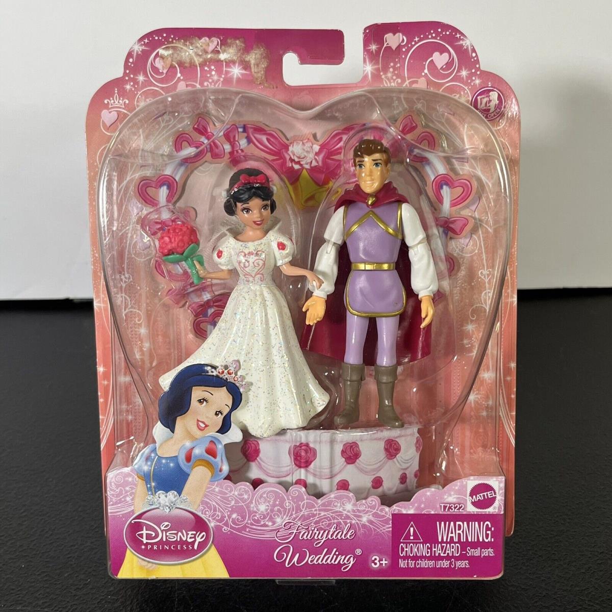 Disney Mattel Fairytale Wedding Snow White Prince Charming 2010 Rare