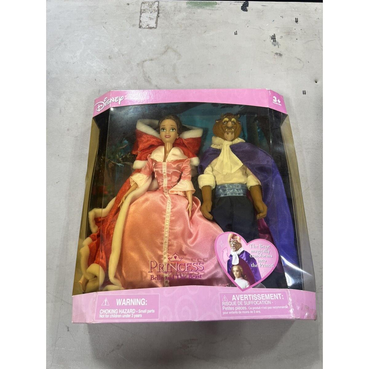 Disney Store Beauty Princess Belle-pink Dress The Beast Doll Set Rare SH