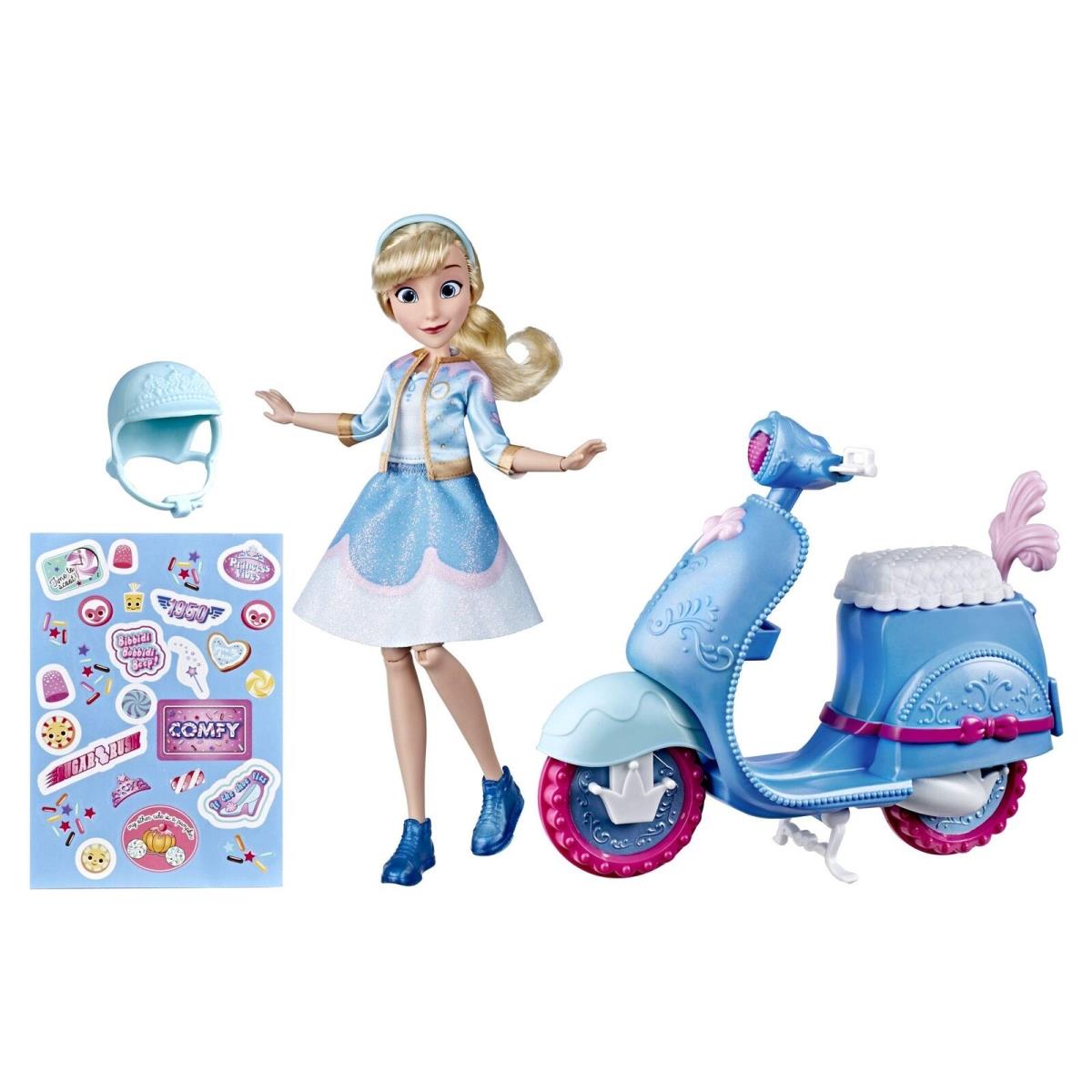 Disney Princess Comfy Squad Cinderella`s Sweet Scooter Fashion Doll with