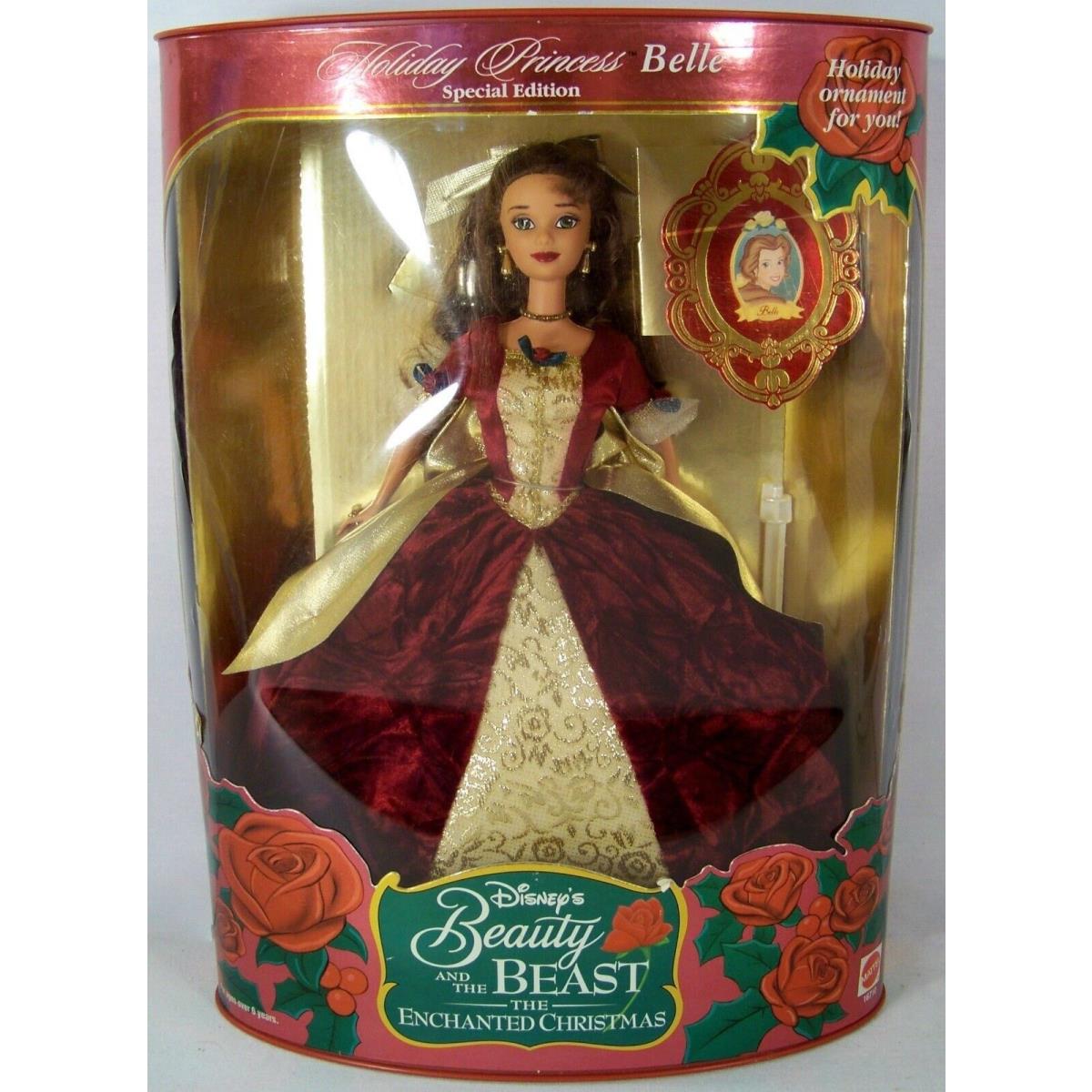 Disney Beauty The Beast Belle Enchanted Christmas Holiday Princess Belle 1997