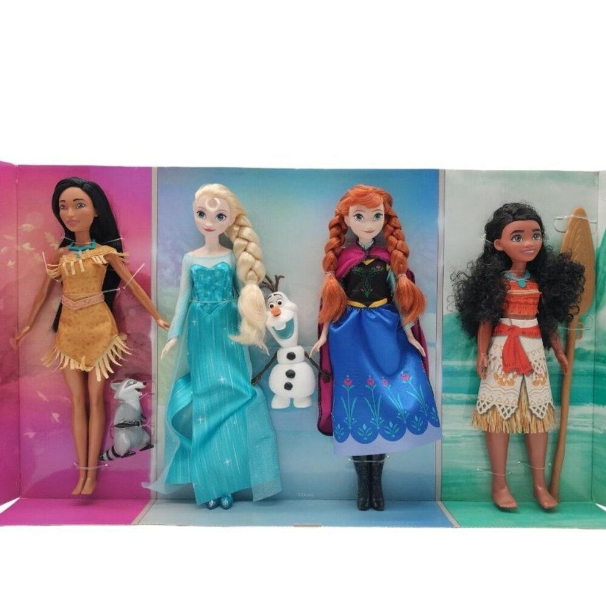 Disney Princess 100 Years of Wonder 4 Doll Set Pocahontas Anna Elsa Moana