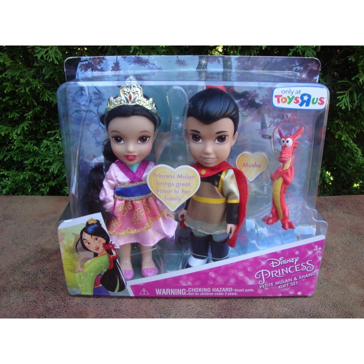 Toys R Us Disney Princess Petite Mulan Shang Gift Set Figures by Jakks 2016