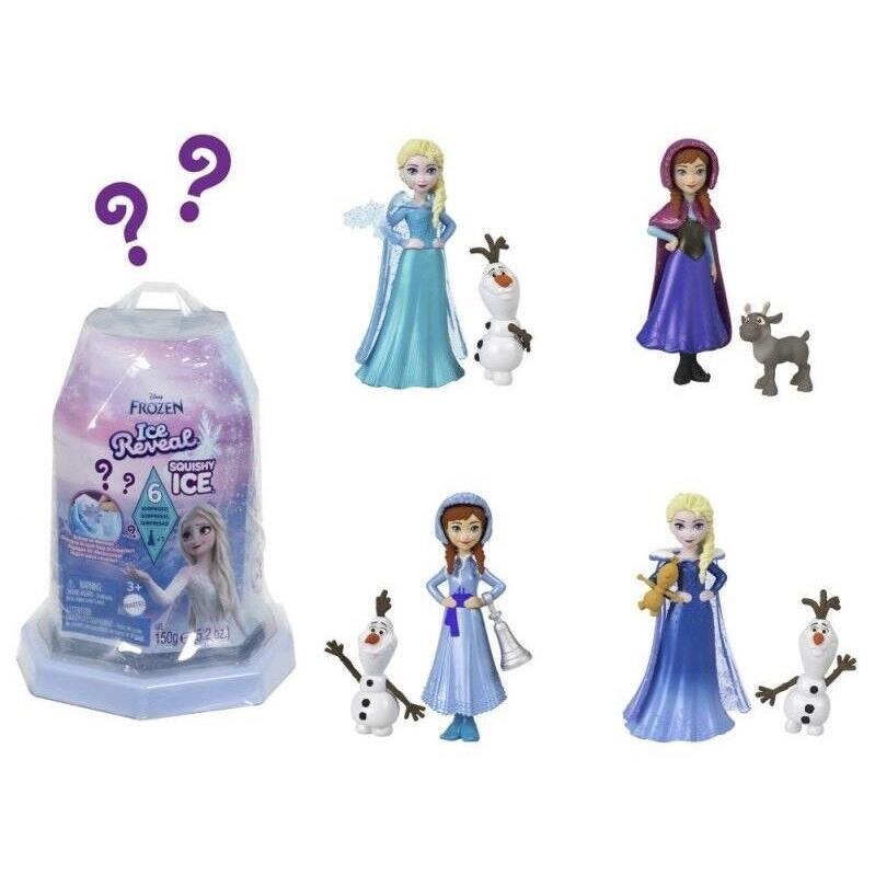 Mattel Disney Frozen Ice Reveal Surprise Small Doll with Ice Gel Doll Toy HRN72