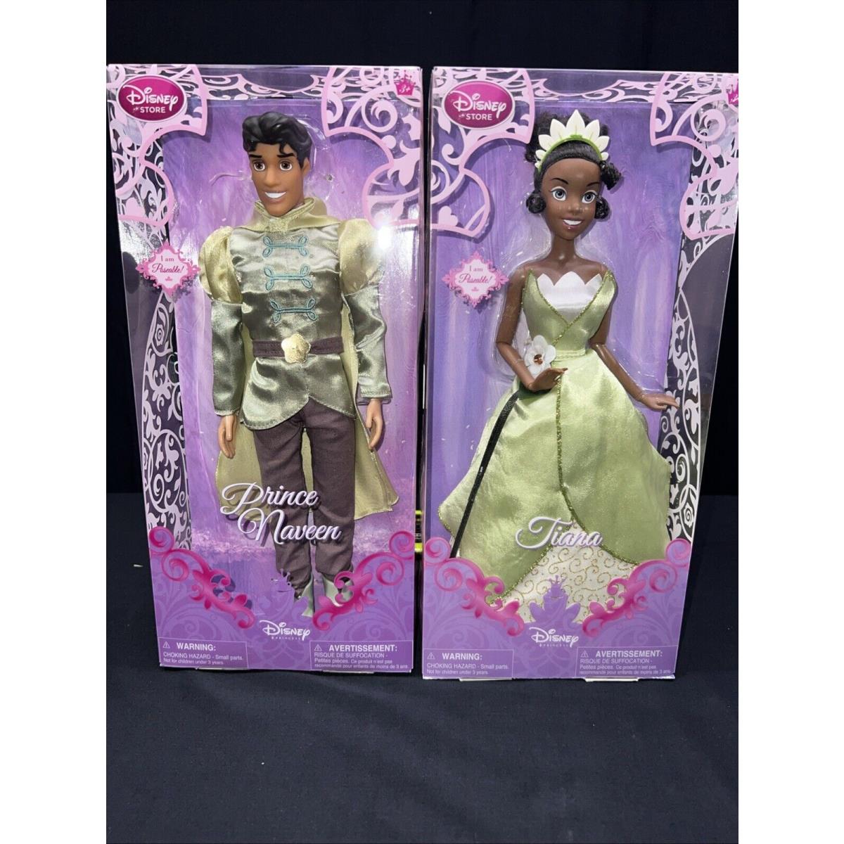 Disney Store Prince Naveen Doll and Princess Tiana Poseable Dolls Rare