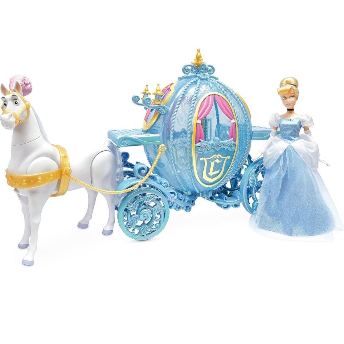 Disney Cinderella Classic Doll Deluxe Giftset Princess Carriage Horse Dress.read