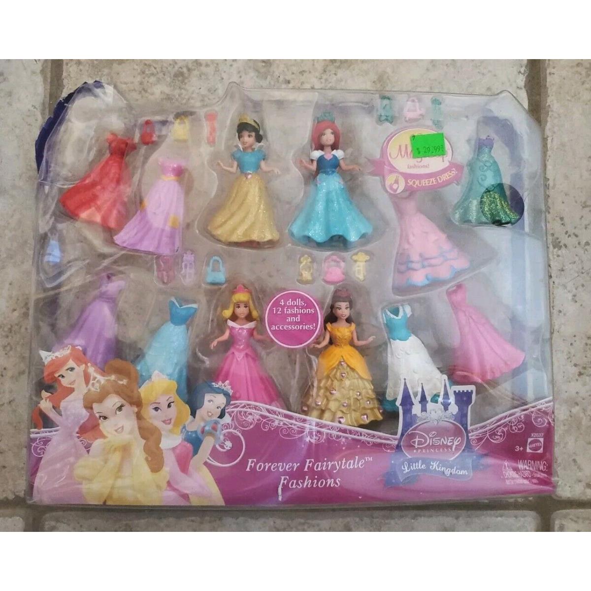 Disney Princess Little Kingdom Magiclip Forever Fairytale 4 Dolls Loose +